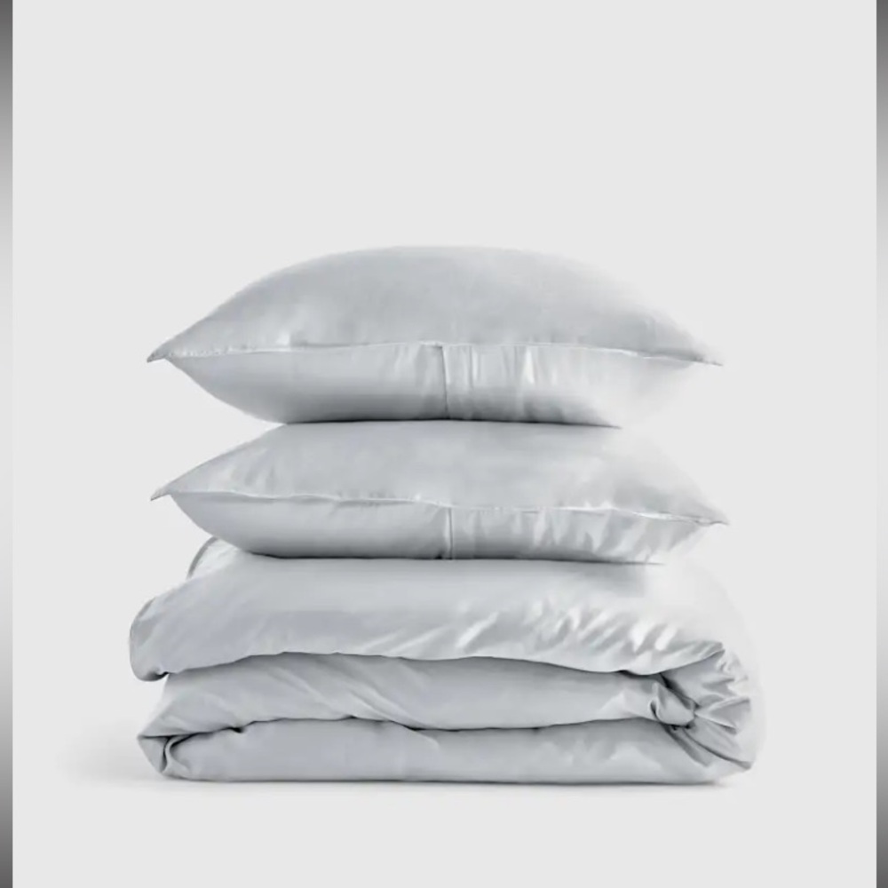 Quince Bamboo Queen Duvet and Shams Set Mist